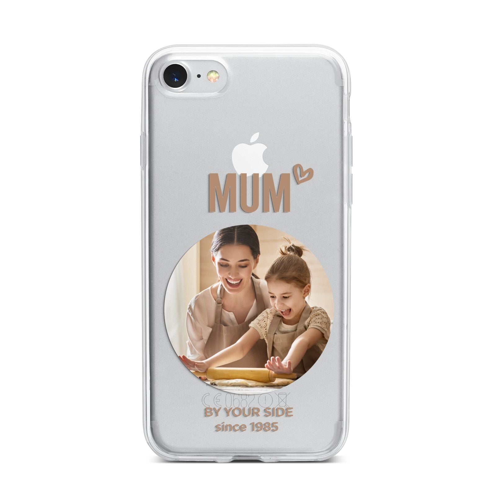 Vintage Mothers Day Photo iPhone 7 Bumper Case on Silver iPhone