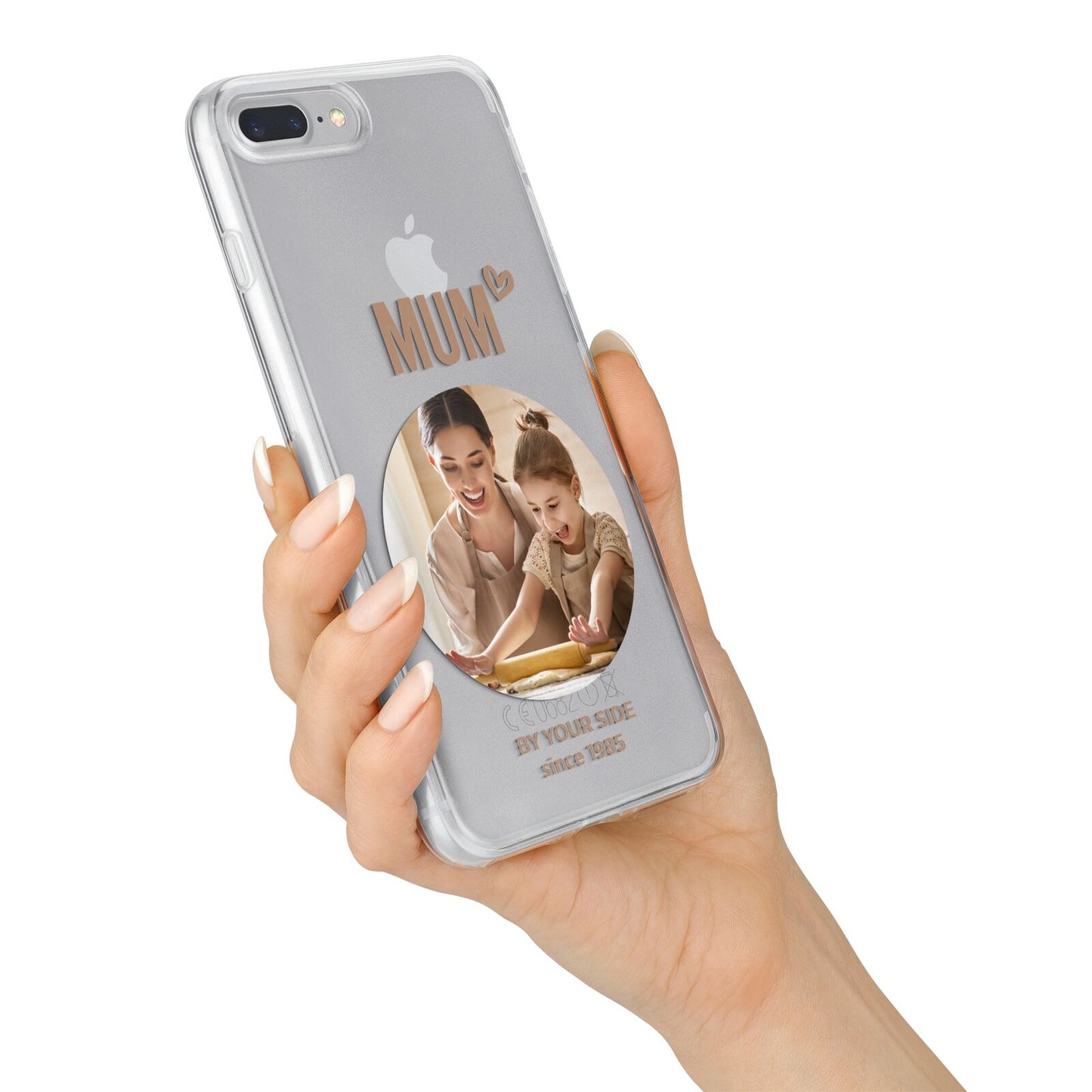 Vintage Mothers Day Photo iPhone 7 Plus Bumper Case on Silver iPhone Alternative Image