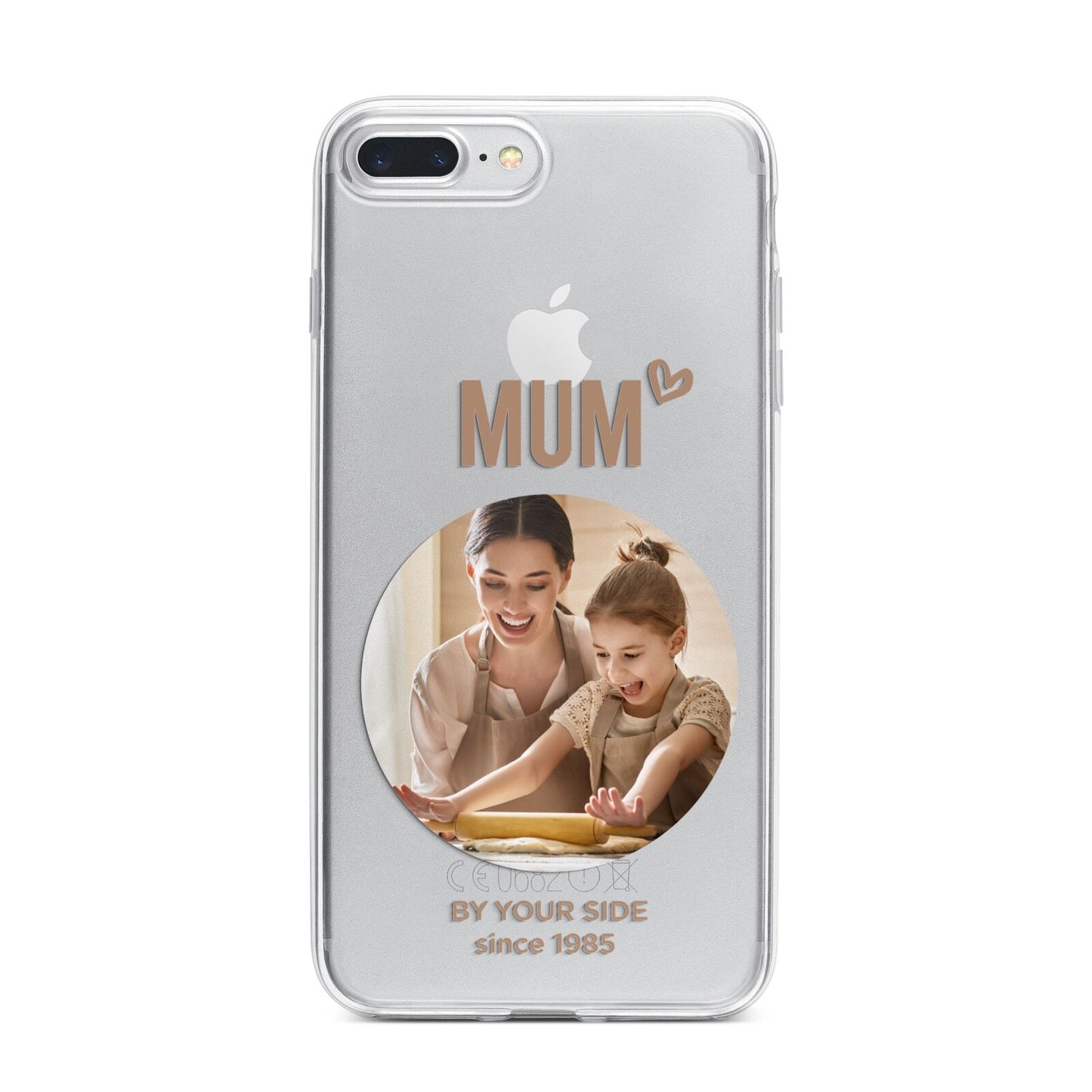 Vintage Mothers Day Photo iPhone 7 Plus Bumper Case on Silver iPhone
