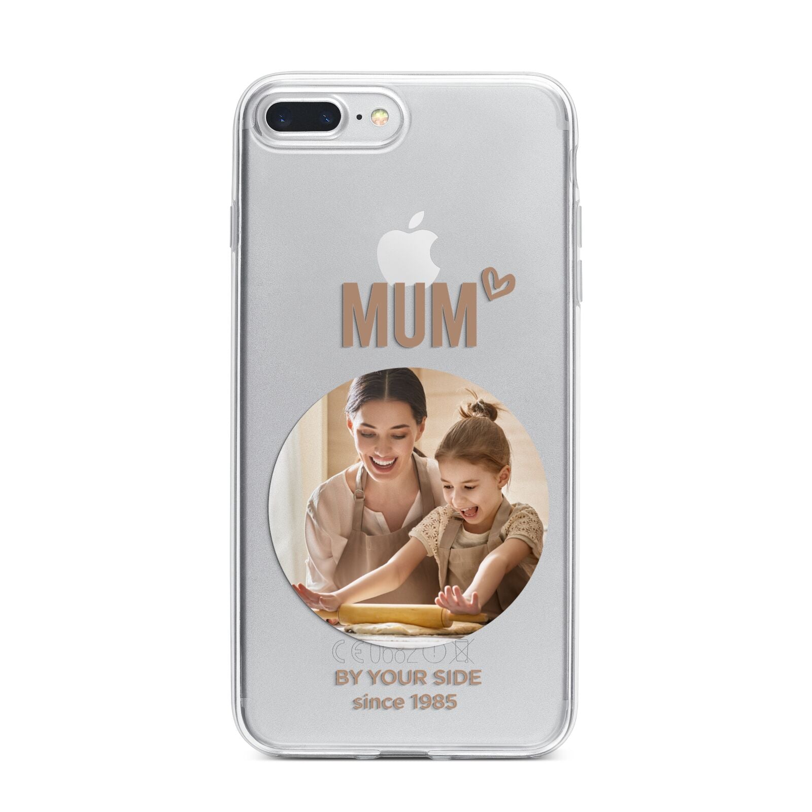 Vintage Mothers Day Photo iPhone 7 Plus Bumper Case on Silver iPhone