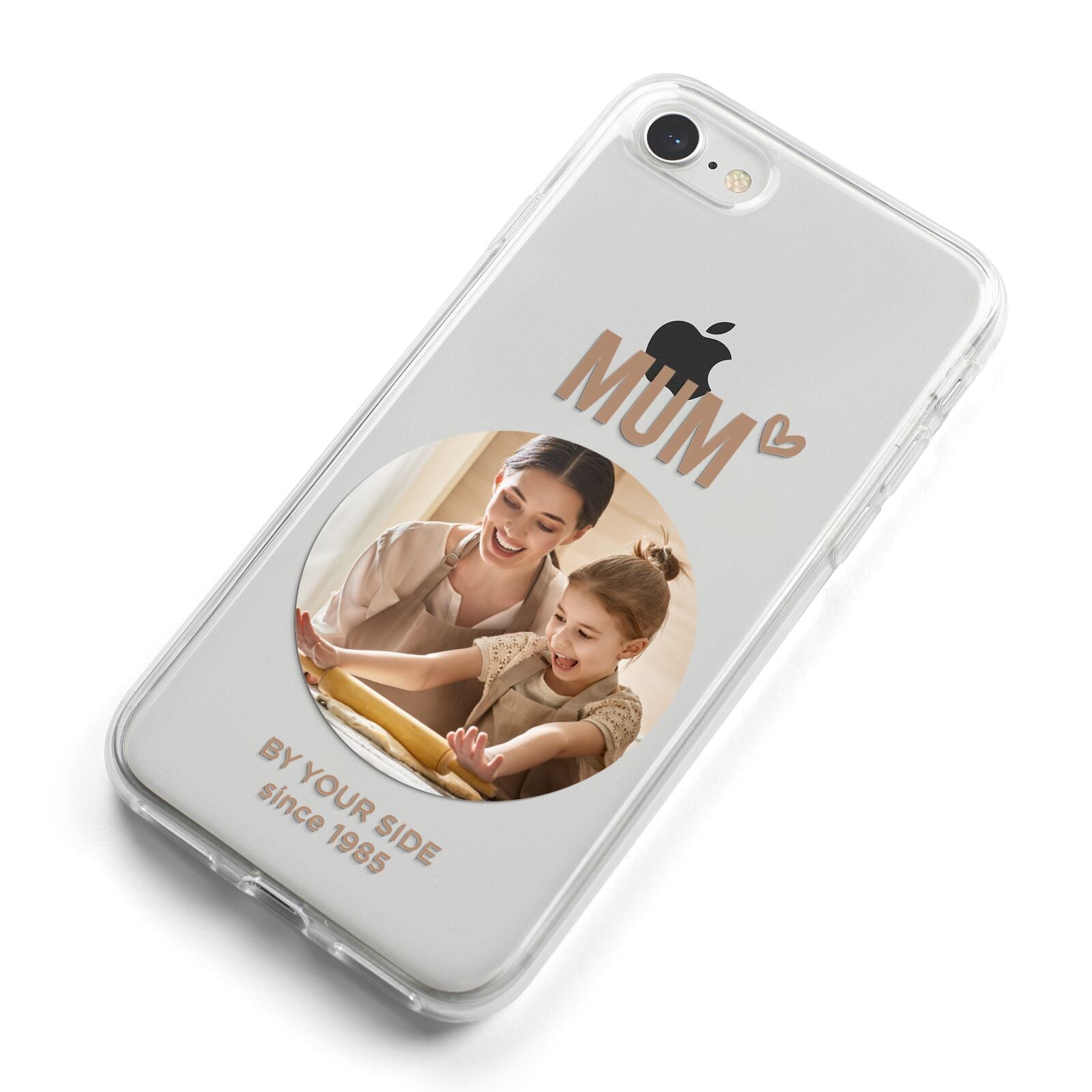 Vintage Mothers Day Photo iPhone 8 Bumper Case on Silver iPhone Alternative Image