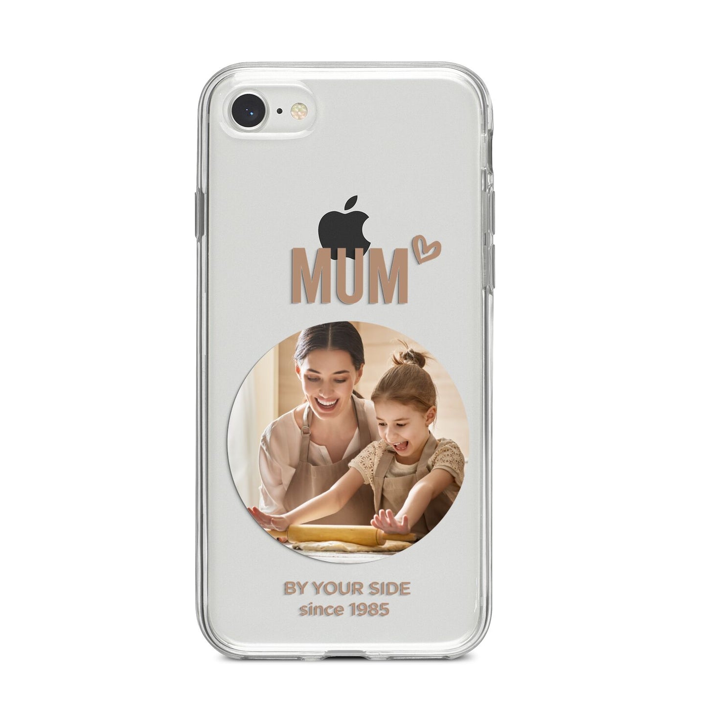 Vintage Mothers Day Photo iPhone 8 Bumper Case on Silver iPhone