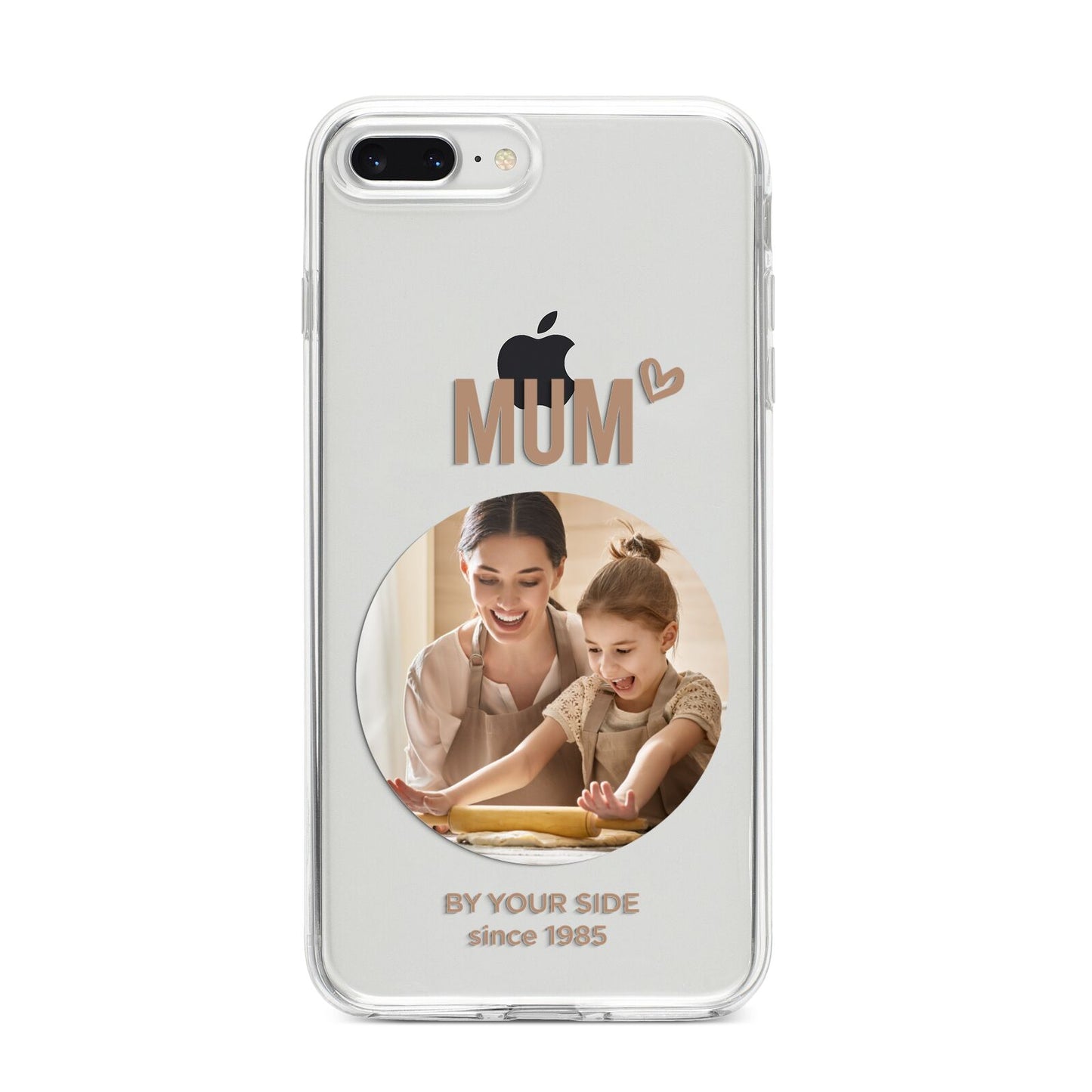 Vintage Mothers Day Photo iPhone 8 Plus Bumper Case on Silver iPhone