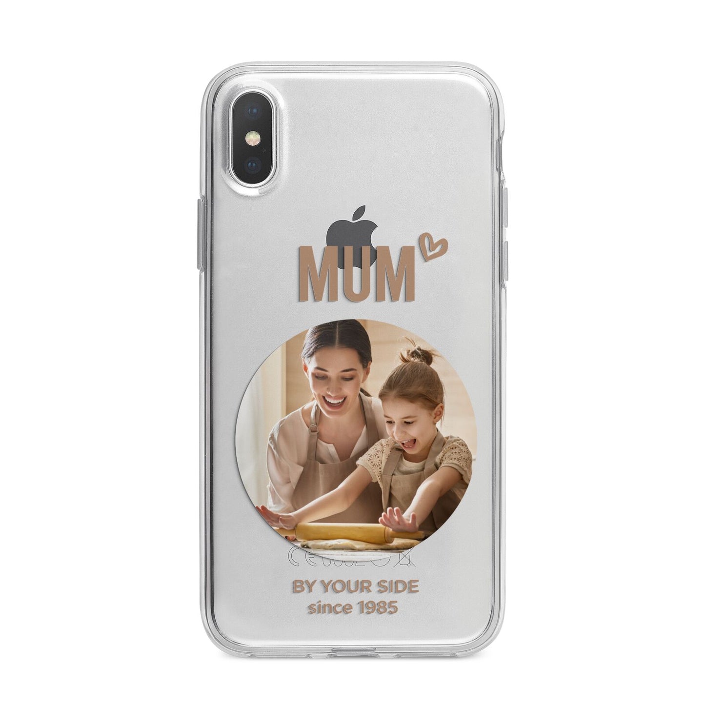 Vintage Mothers Day Photo iPhone X Bumper Case on Silver iPhone Alternative Image 1