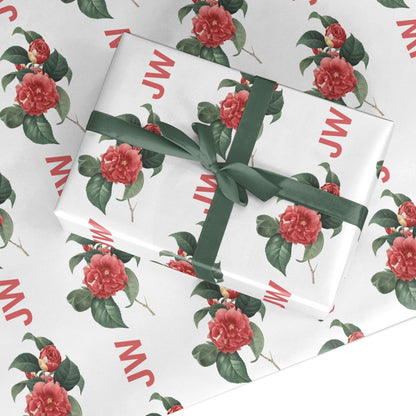 Vintage Personalised Flowers Custom Wrapping Paper