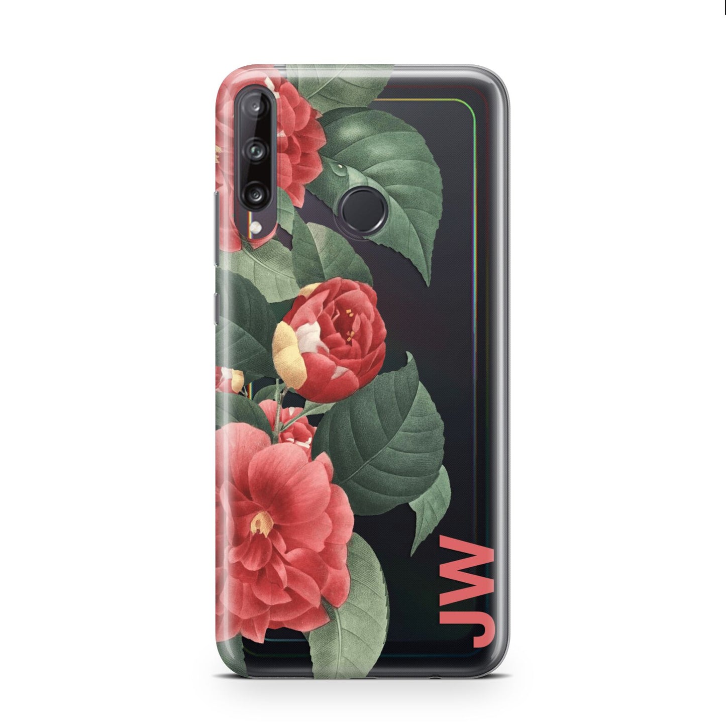 Vintage Personalised Flowers Huawei P40 Lite E Phone Case