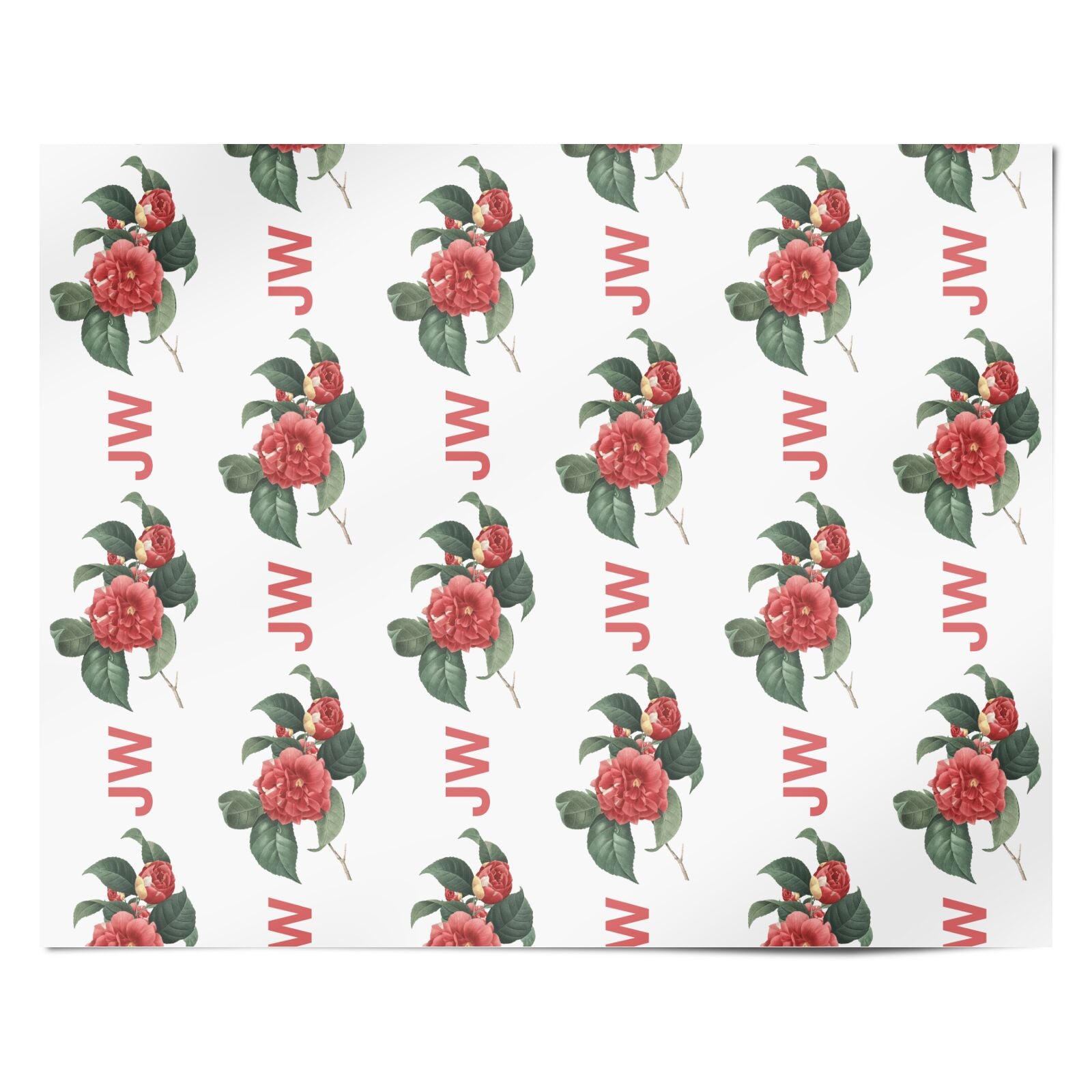 Vintage Personalised Flowers Personalised Wrapping Paper Alternative