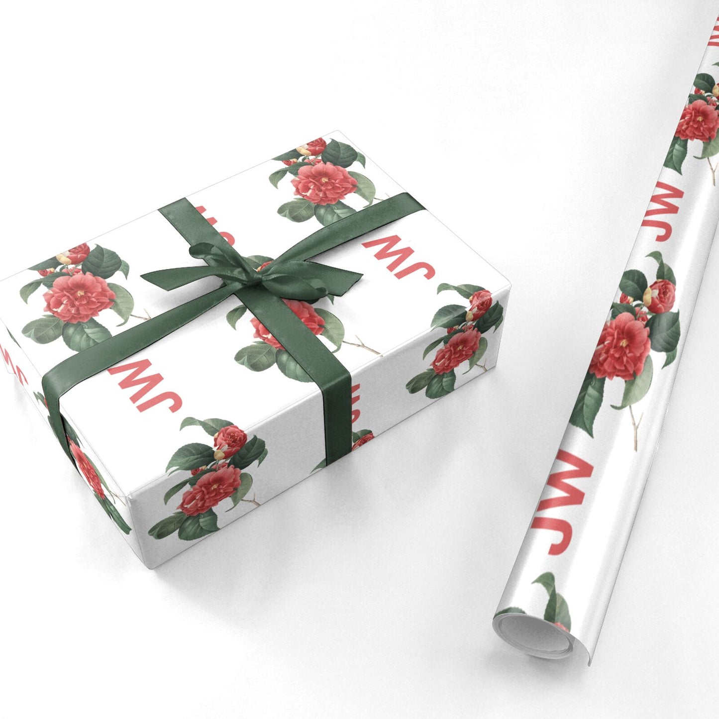 Vintage Personalised Flowers Personalised Wrapping Paper