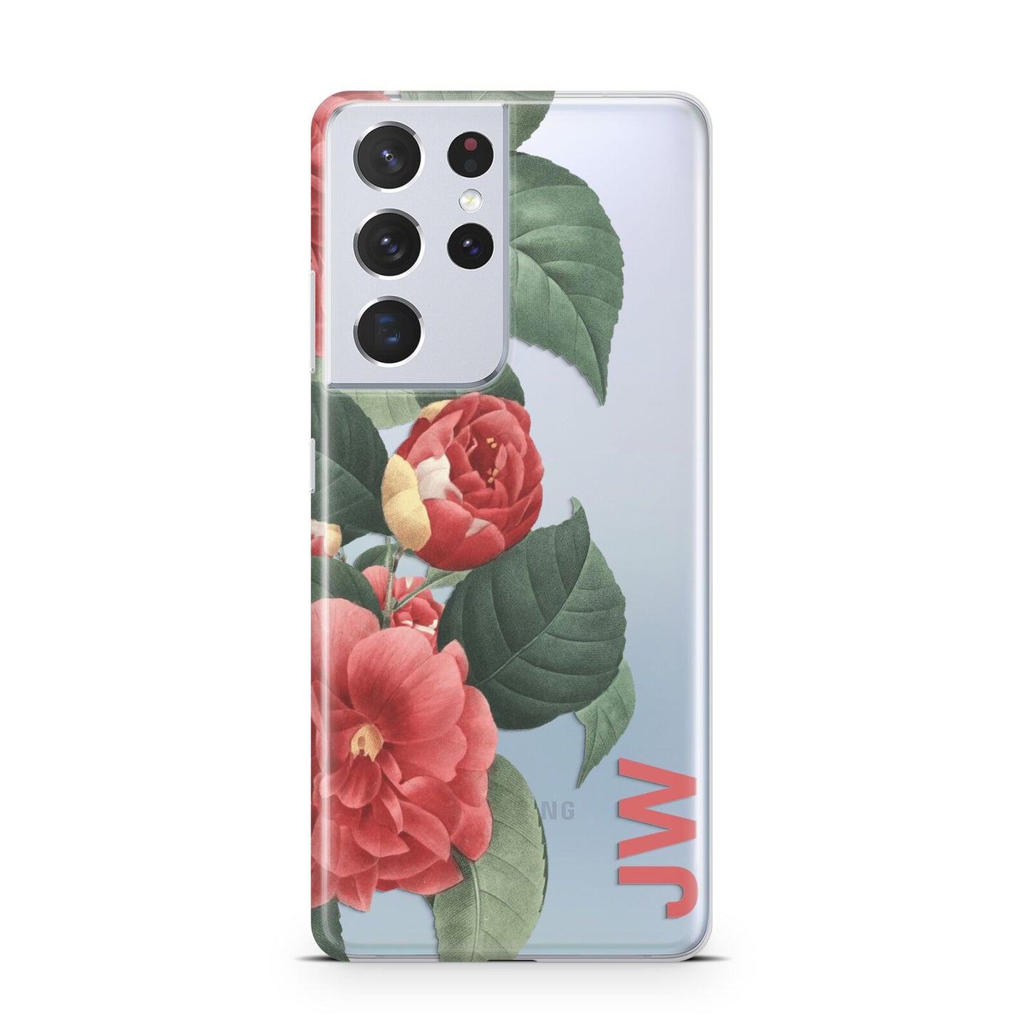 Vintage Personalised Flowers Samsung S21 Ultra Case