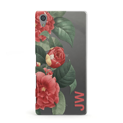 Vintage Personalised Flowers Sony Xperia Case