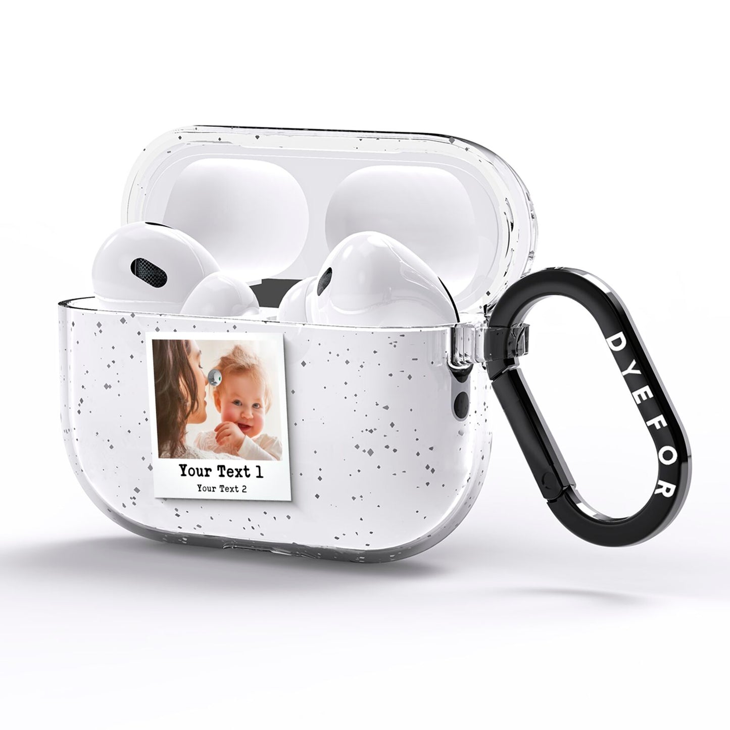 Vintage Photo with Typewriter Font AirPods Pro Glitter Case Side Image