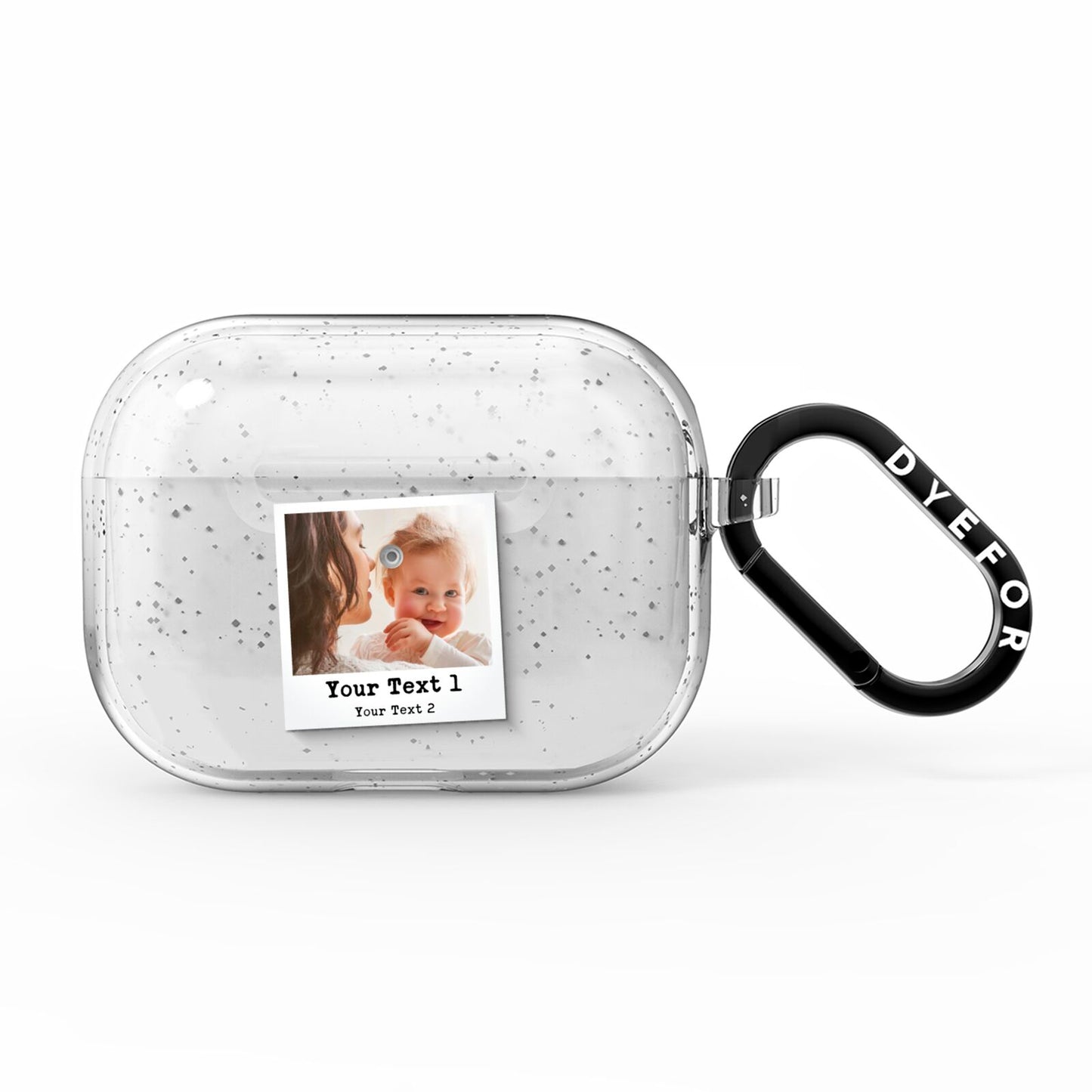Vintage Photo with Typewriter Font AirPods Pro Glitter Case