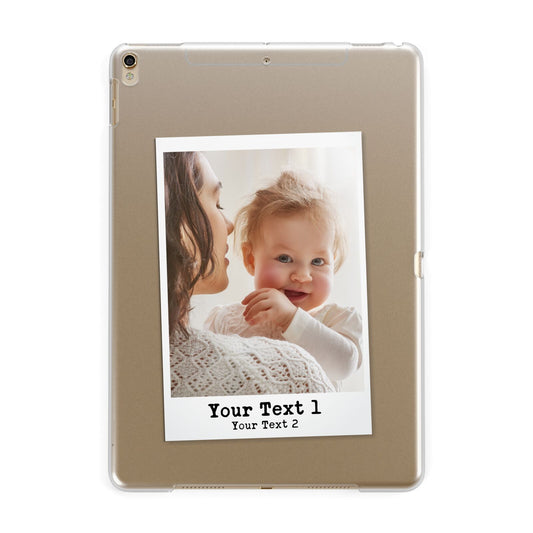 Vintage Photo with Typewriter Font Apple iPad Gold Case