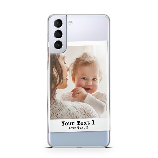 Vintage Photo with Typewriter Font Samsung S21 Plus Phone Case