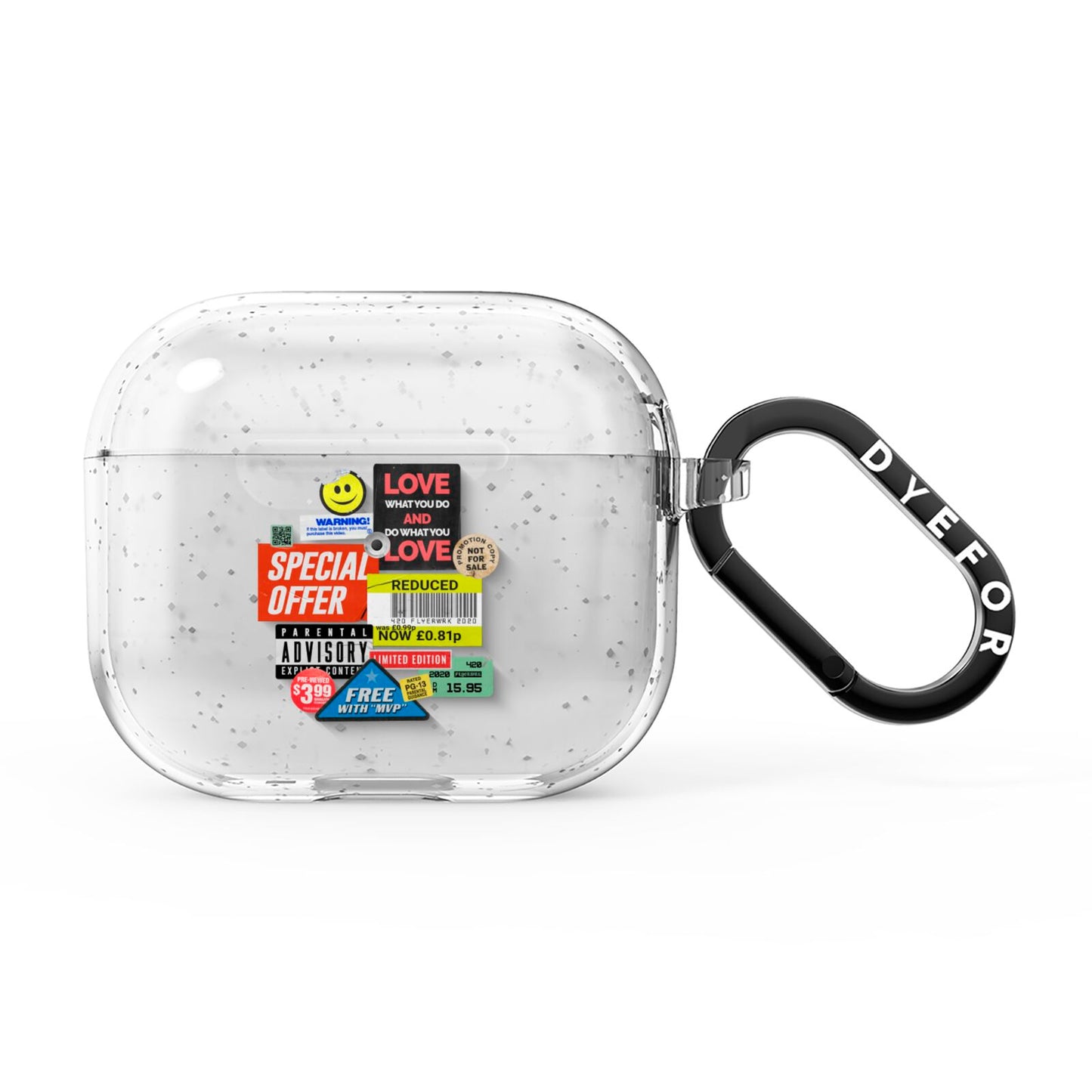 Vintage Retro Stickers AirPods Glitter Case 3rd Gen