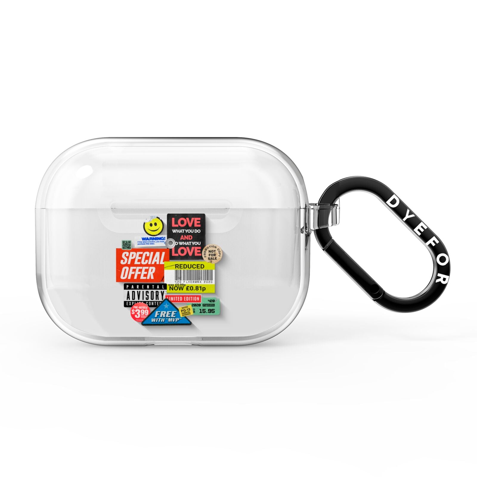 Vintage Retro Stickers AirPods Pro Clear Case