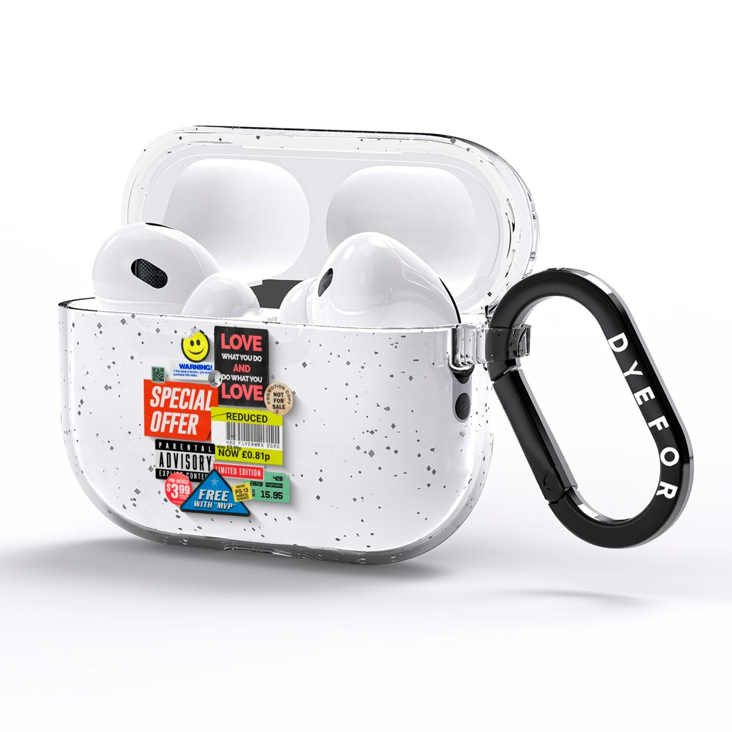 Vintage Retro Stickers AirPods Pro Glitter Case Side Image