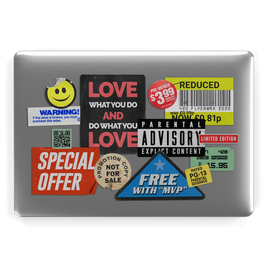 Vintage Retro Stickers Apple MacBook Case