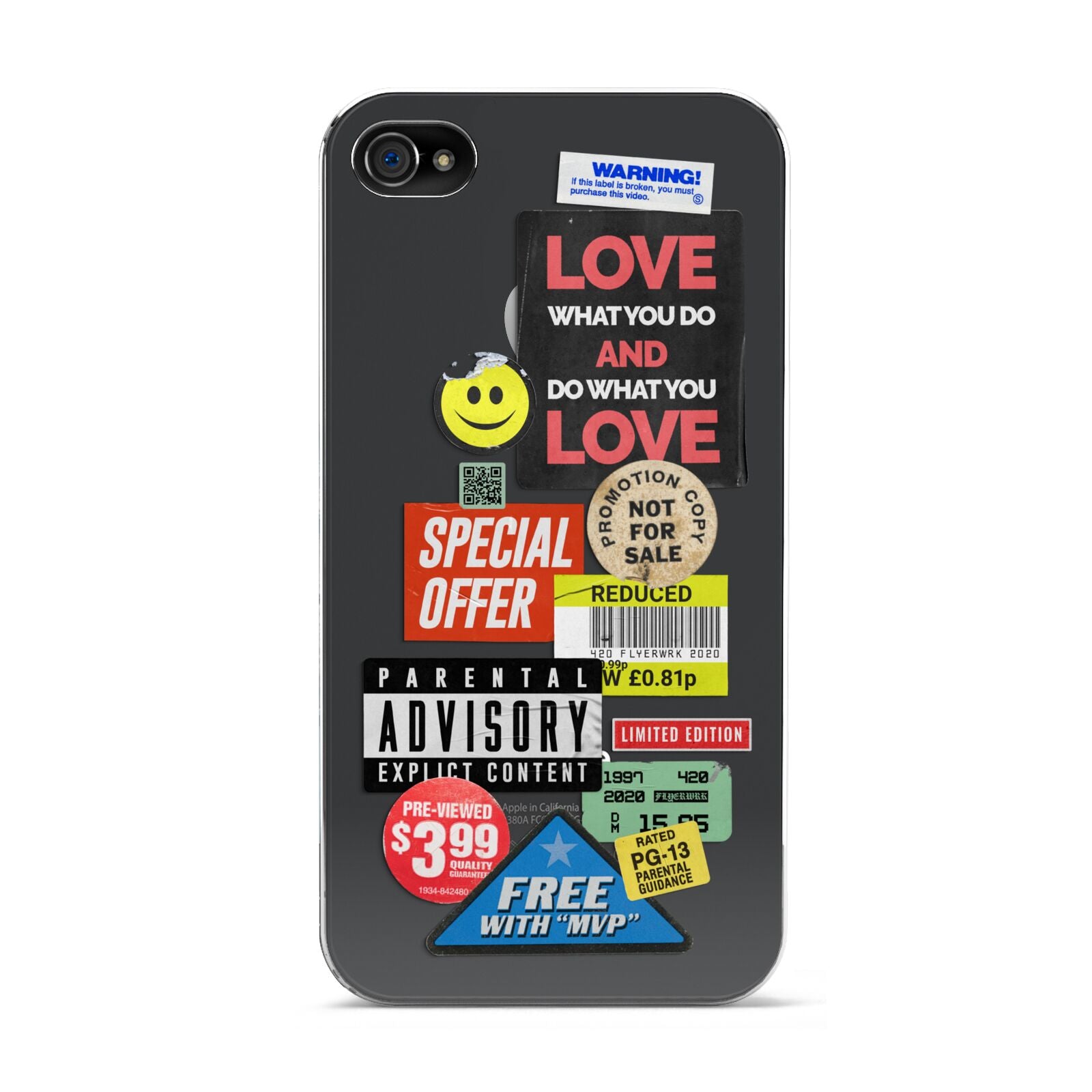 Vintage Retro Stickers Apple iPhone 4s Case