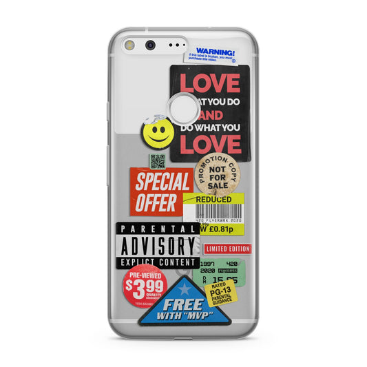 Vintage Retro Stickers Google Pixel Case