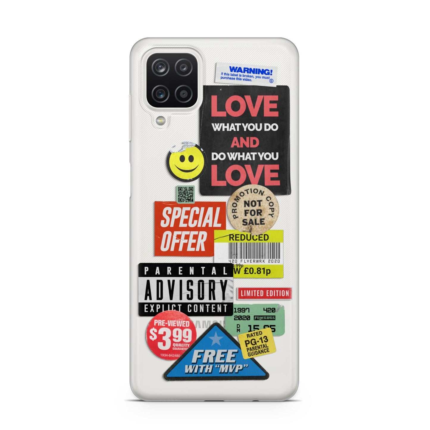 Vintage Retro Stickers Samsung A12 Case