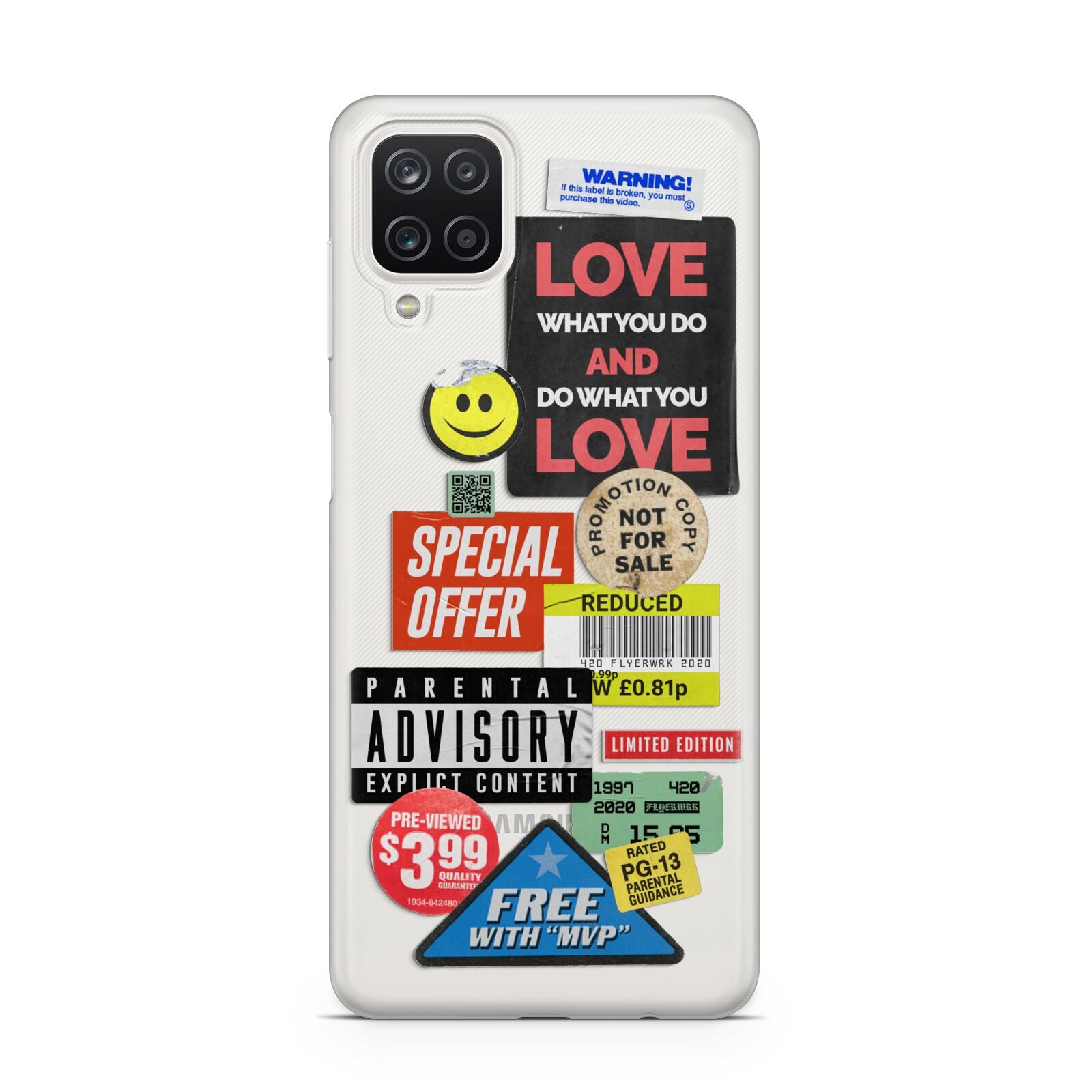 Vintage Retro Stickers Samsung A12 Case