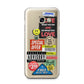 Vintage Retro Stickers Samsung Galaxy A3 2017 Case on gold phone
