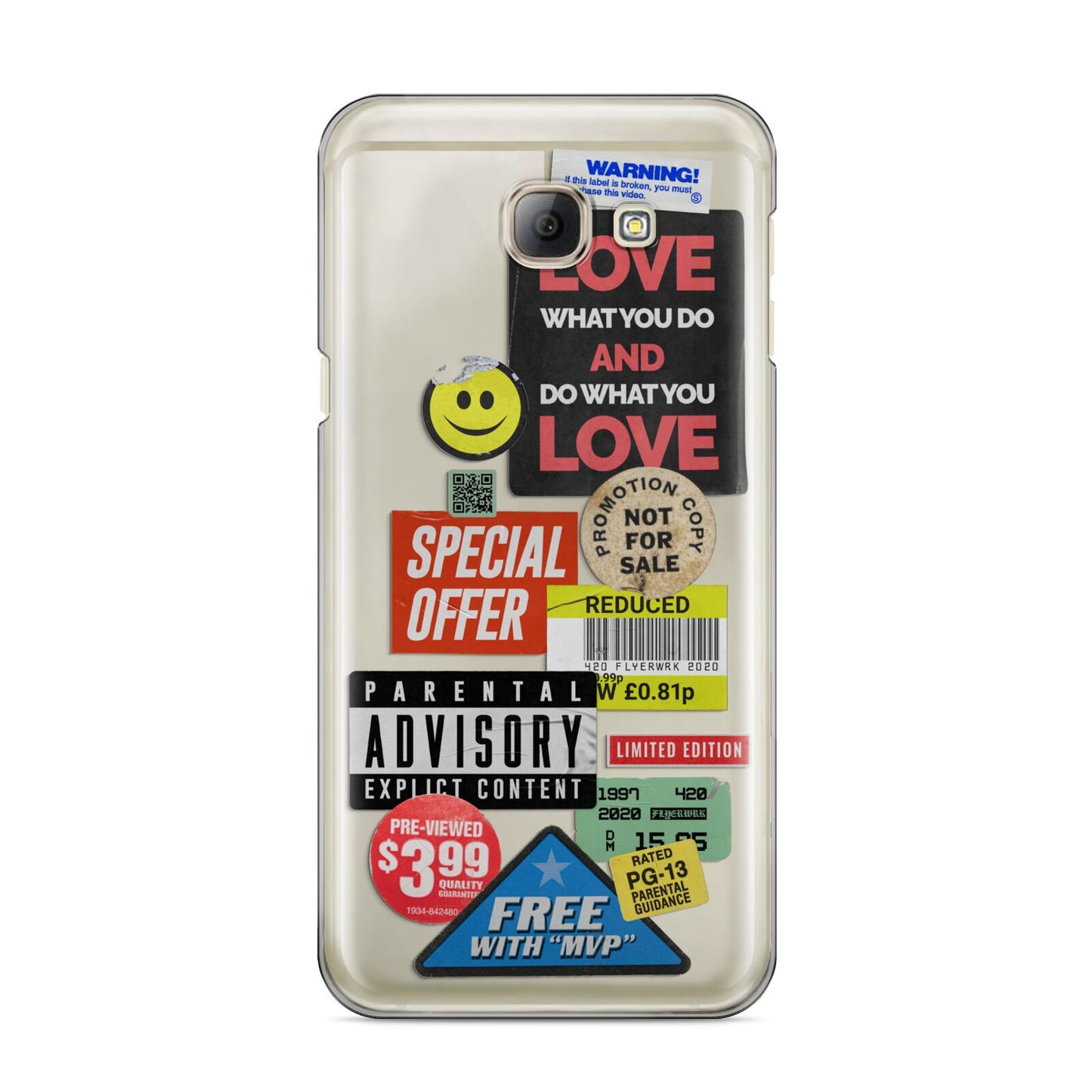 Vintage Retro Stickers Samsung Galaxy A8 2016 Case
