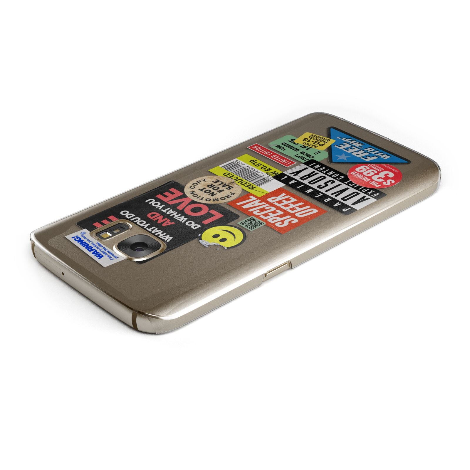 Vintage Retro Stickers Samsung Galaxy Case Top Cutout