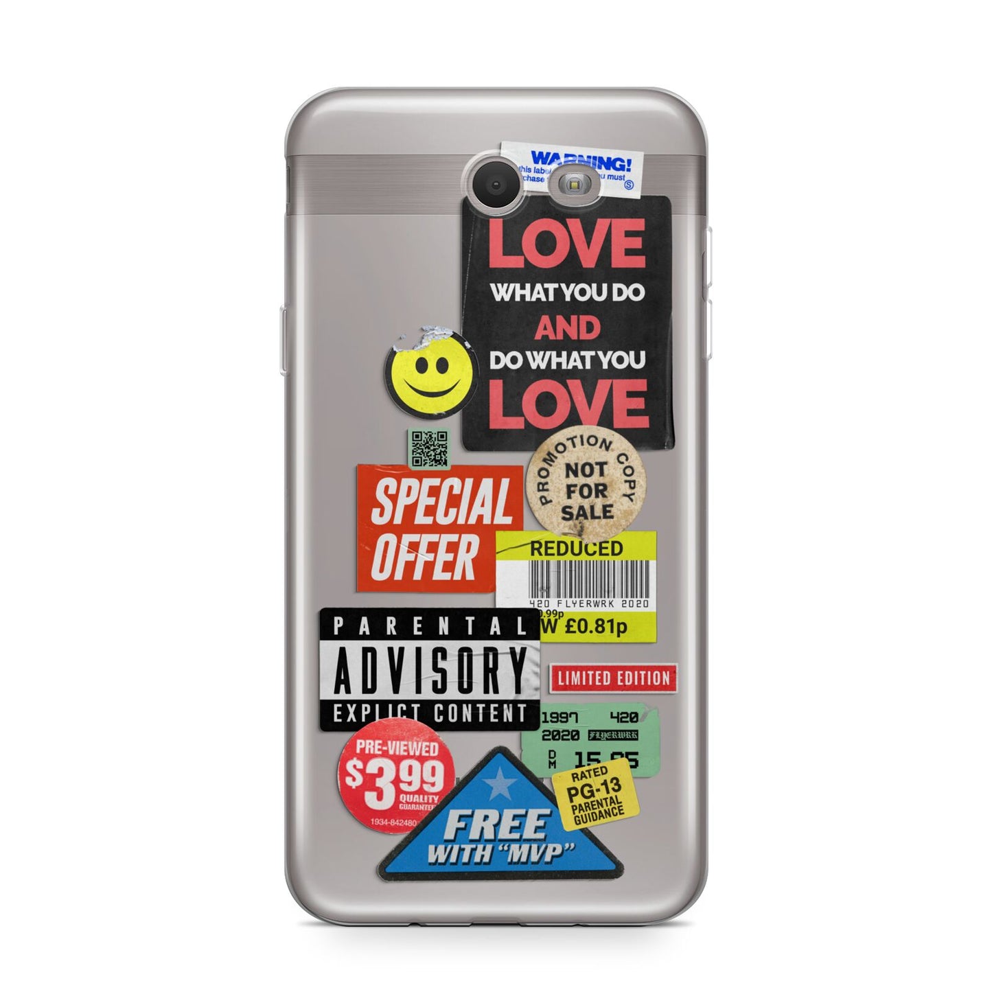 Vintage Retro Stickers Samsung Galaxy J7 2017 Case