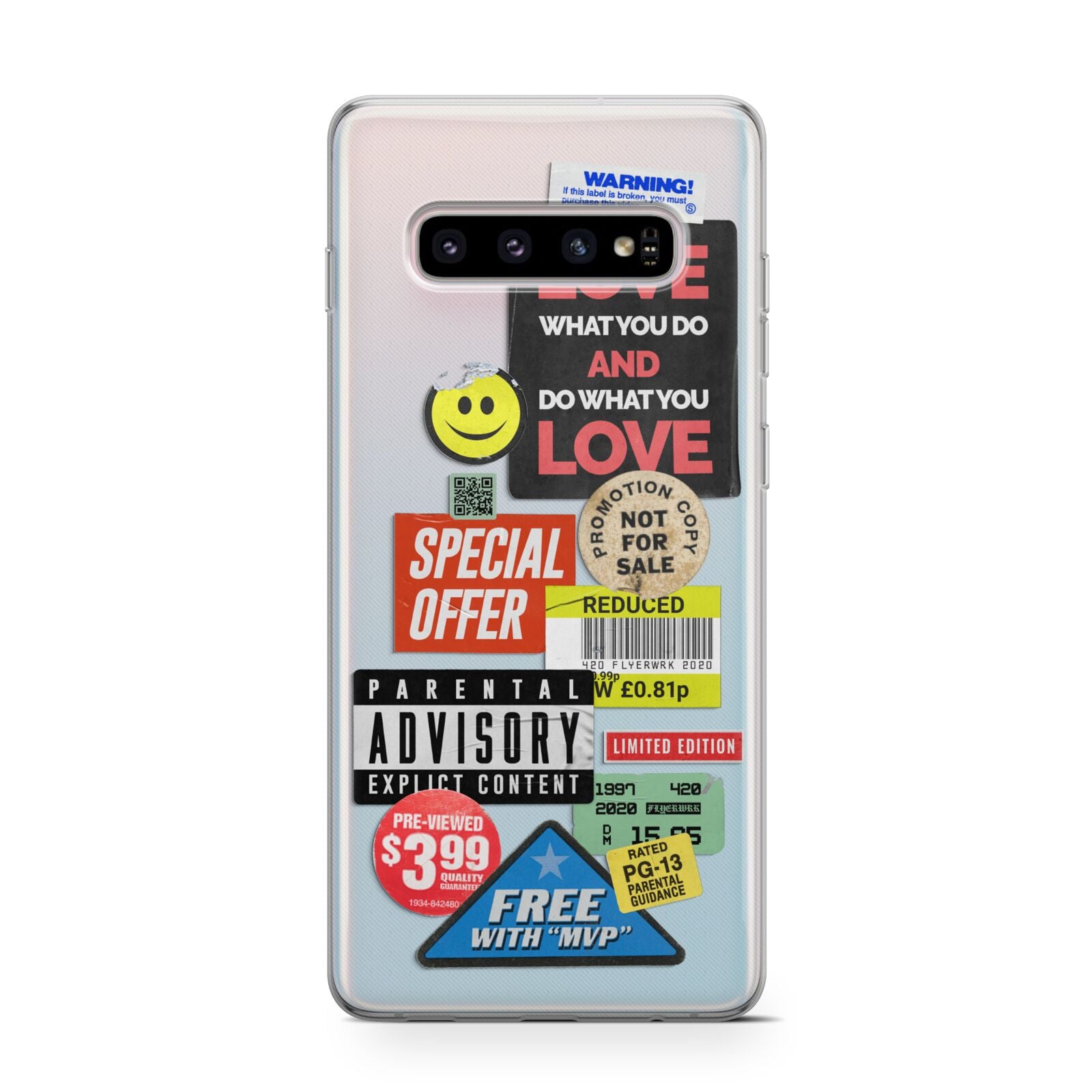 Vintage Retro Stickers Samsung Galaxy S10 Case
