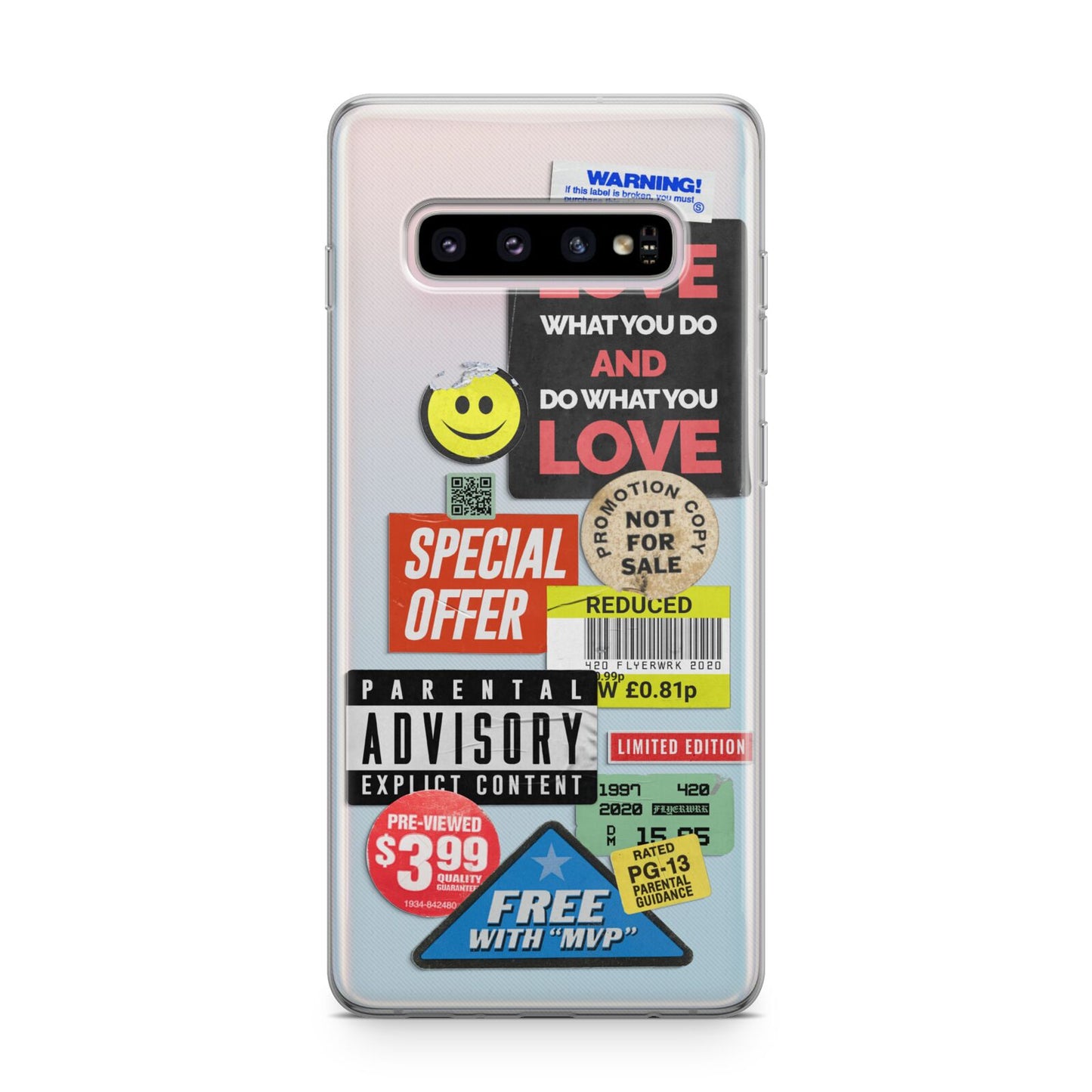 Vintage Retro Stickers Samsung Galaxy S10 Plus Case