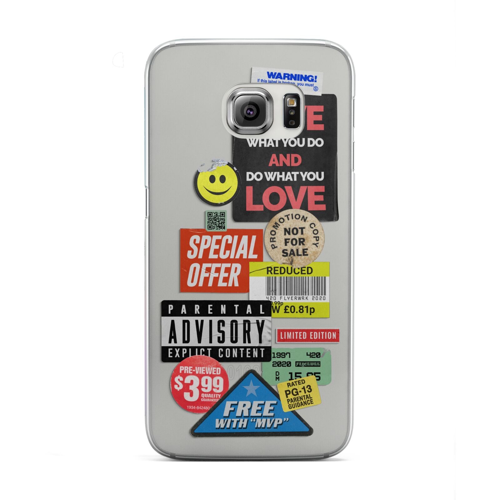 Vintage Retro Stickers Samsung Galaxy S6 Edge Case