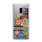 Vintage Retro Stickers Samsung Galaxy S9 Plus Case on Silver phone
