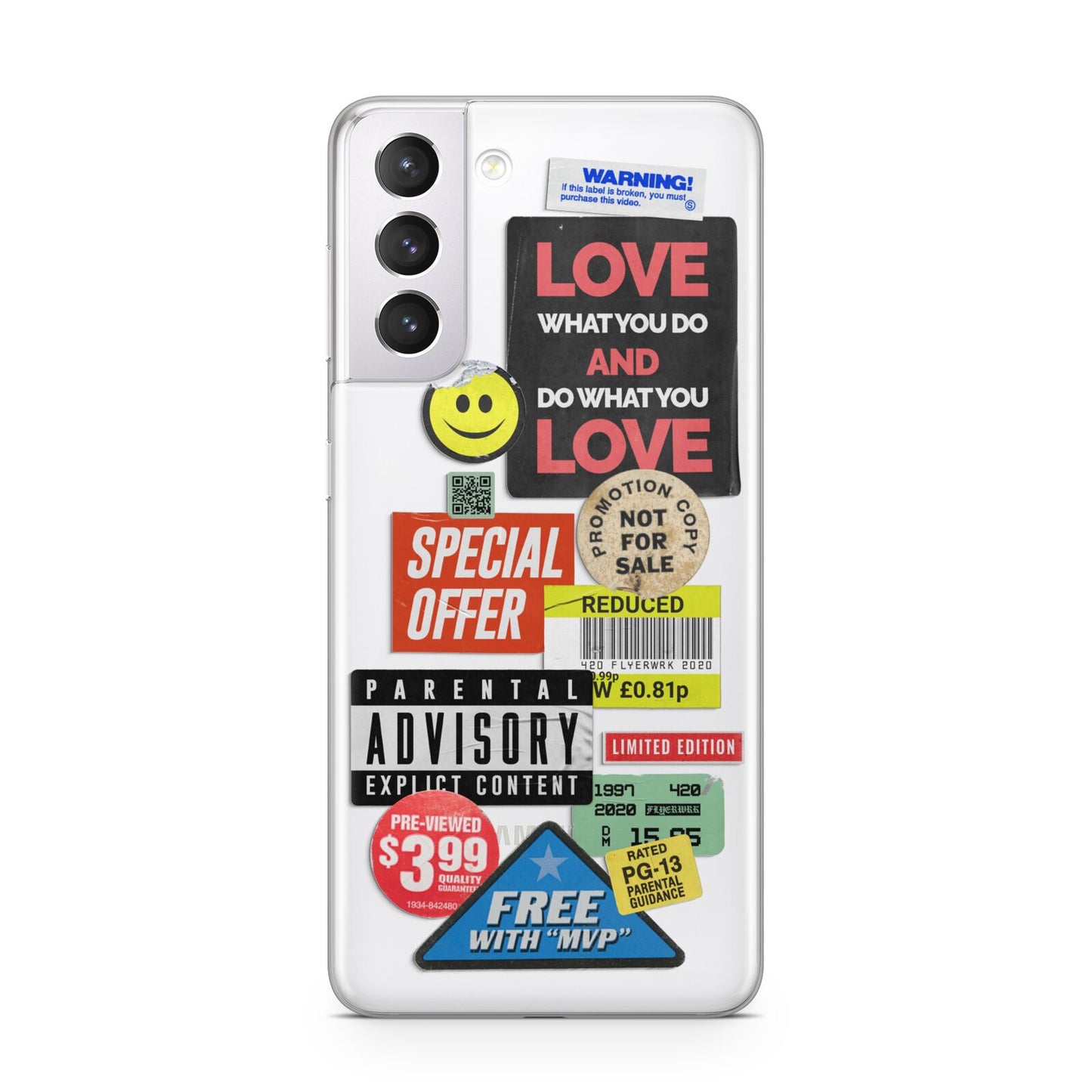 Vintage Retro Stickers Samsung S21 Case