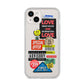 Vintage Retro Stickers iPhone 14 Plus Clear Tough Case Starlight
