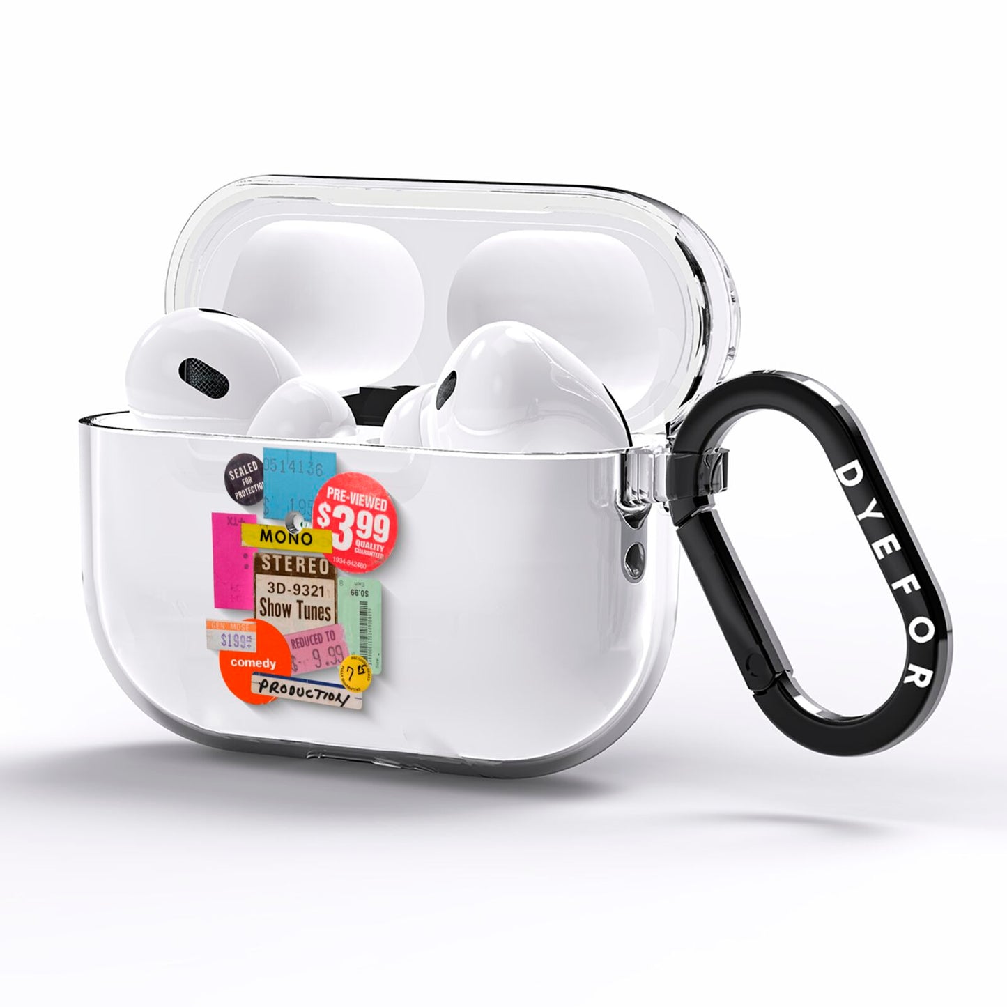 Vintage Sale Stickers AirPods Pro Clear Case Side Image