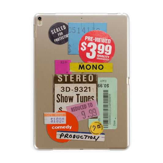 Vintage Sale Stickers Apple iPad Gold Case