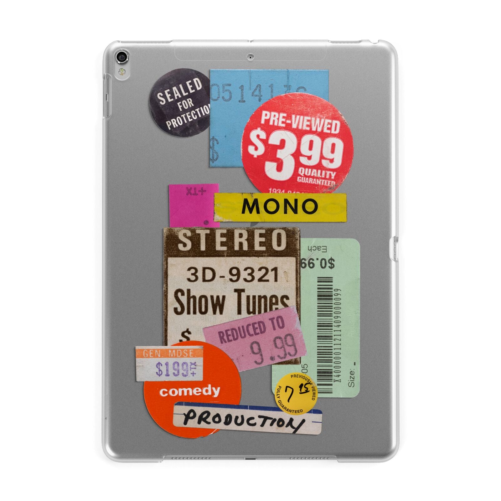 Vintage Sale Stickers Apple iPad Silver Case