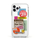 Vintage Sale Stickers Apple iPhone 11 Pro in Silver with White Impact Case