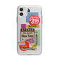 Vintage Sale Stickers Apple iPhone 11 in White with Bumper Case