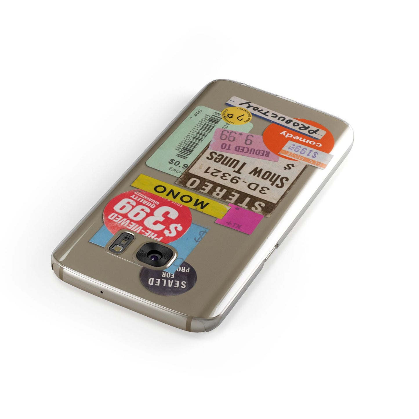 Vintage Sale Stickers Samsung Galaxy Case Front Close Up