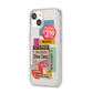 Vintage Sale Stickers iPhone 14 Clear Tough Case Starlight Angled Image