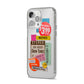 Vintage Sale Stickers iPhone 14 Pro Max Clear Tough Case Silver Angled Image