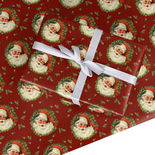 Vintage Santa Christmas Custom Wrapping Paper