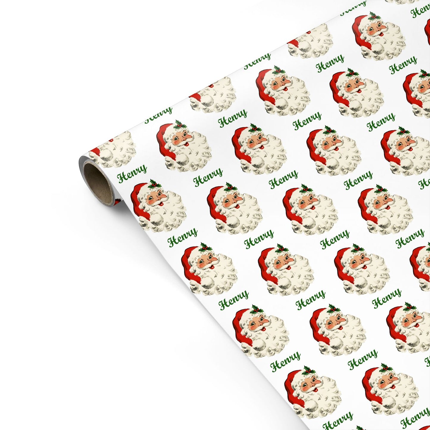 Vintage Santa Claus Personalised Personalised Gift Wrap