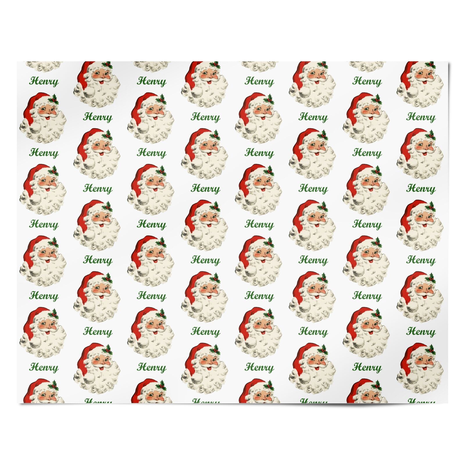 Vintage Santa Claus Personalised Personalised Wrapping Paper Alternative