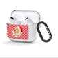 Vintage Santa Personalised AirPods Clear Case 3rd Gen Side Image