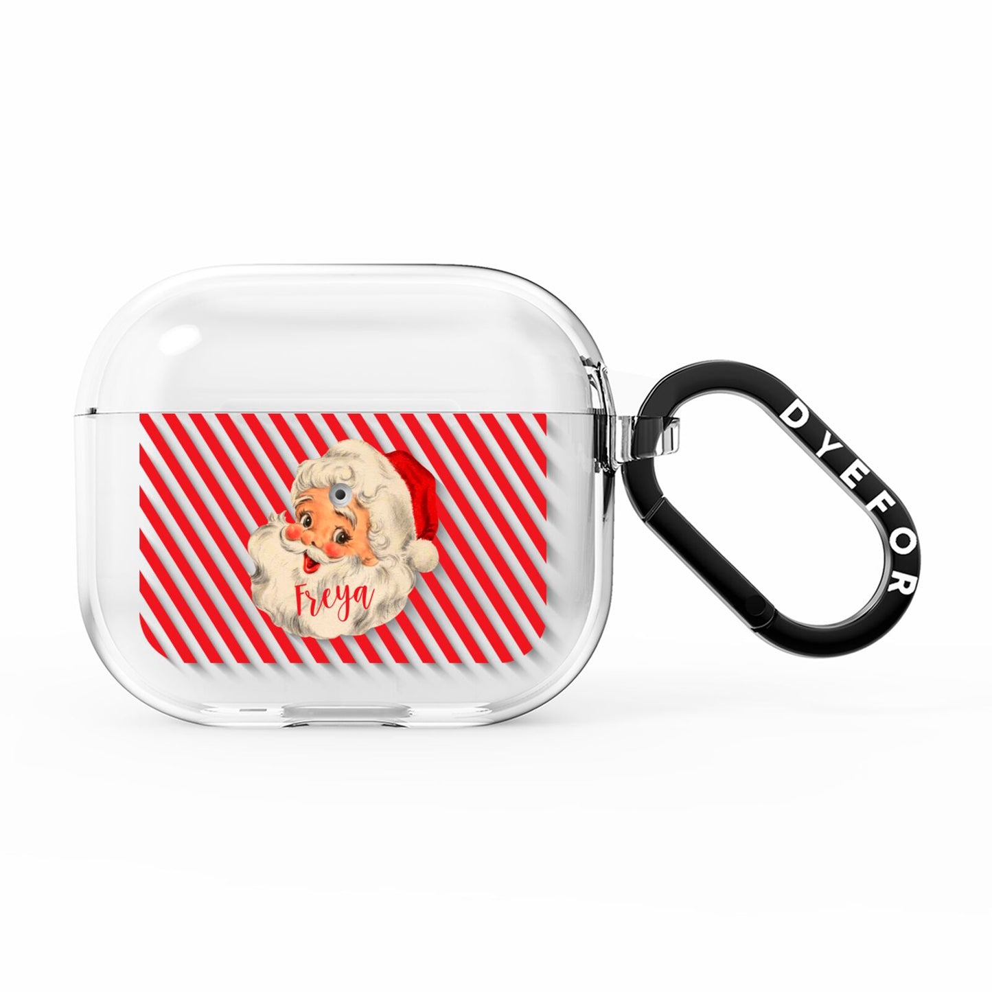 Vintage Santa Personalised AirPods Clear Case 3rd Gen