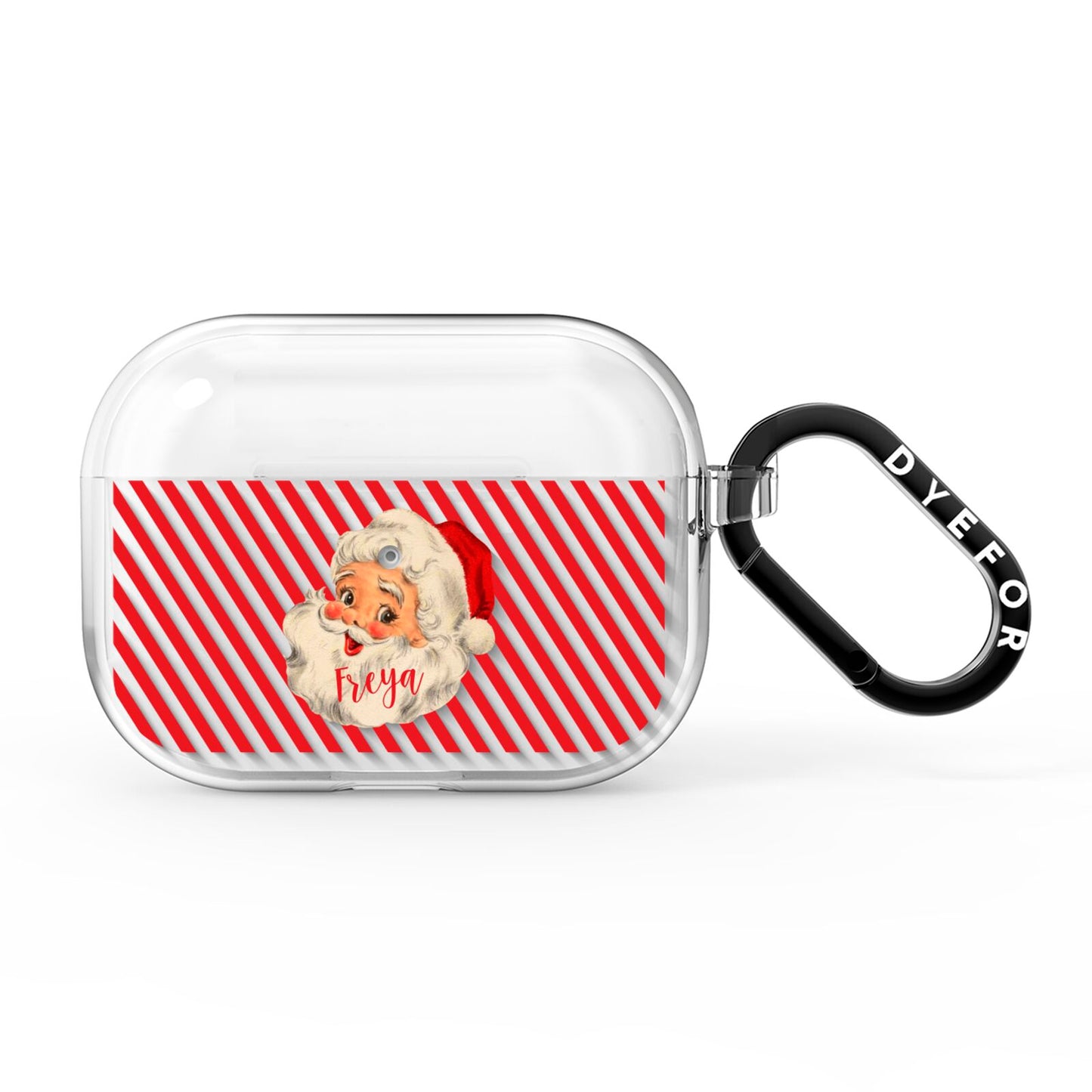 Vintage Santa Personalised AirPods Pro Clear Case